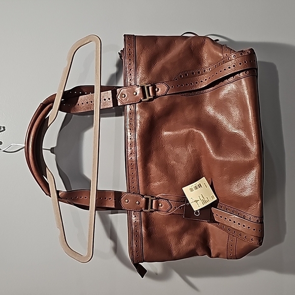 Cole haan small carryall caramel Sierra lazercut unit - Picture 3 of 6